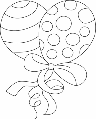 Ballon 06 - Coloriages fêtes - Coloriages - 10doigts.fr