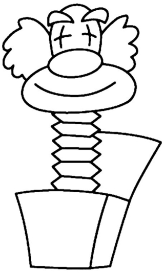 Bonhomme rigolo 02 - Coloriages fêtes - Coloriages - 10doigts.fr