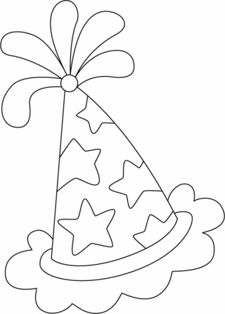 Chapeau de fête 02 - Coloriages fêtes - Coloriages - 10doigts.fr