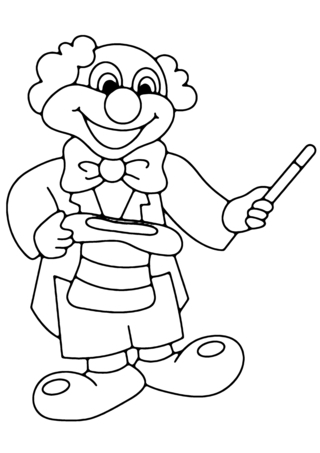 Clown 03 - Coloriages fêtes - Coloriages - 10doigts.fr