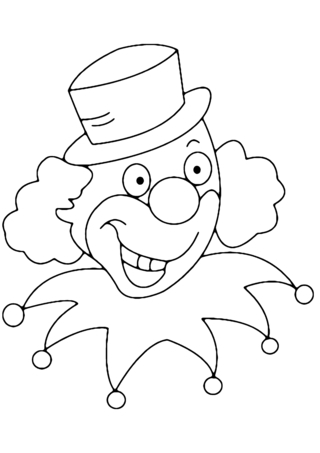 Clown 05 - Coloriages fêtes - Coloriages - 10doigts.fr
