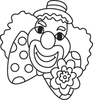 Clown 08 - Coloriages fêtes - Coloriages - 10doigts.fr