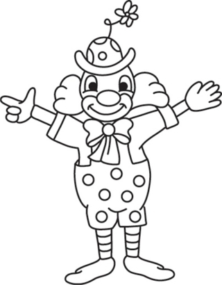 Clown 11 - Coloriages fêtes - Coloriages - 10doigts.fr