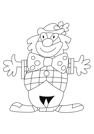 Clown 21 - Coloriages fêtes - Coloriages - 10doigts.fr