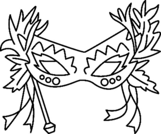 Masque 01 - Coloriages fêtes - Coloriages - 10doigts.fr