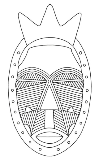 Masque 02 - Coloriages fêtes - Coloriages - 10doigts.fr