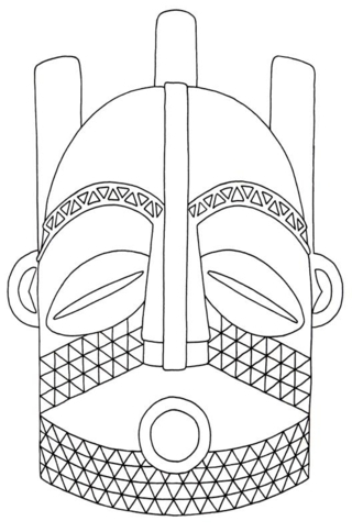 Masque 14 - Coloriages fêtes - Coloriages - 10doigts.fr