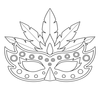 Masque 15 - Coloriages fêtes - Coloriages - 10doigts.fr