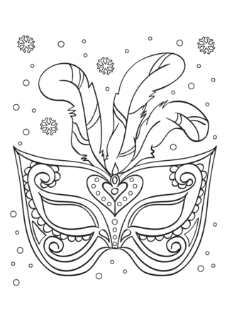 Masque 18 - Coloriages fêtes - Coloriages - 10doigts.fr