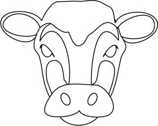 Masque vache - Coloriages fêtes - Coloriages - 10doigts.fr