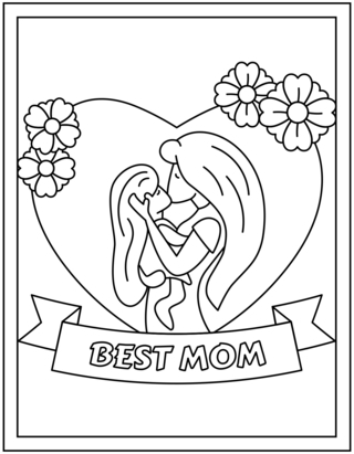 Fête des mères 04 - Coloriages fêtes - Coloriages - 10doigts.fr