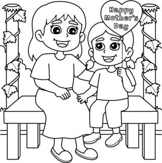 Fête des mères 18 - Coloriages fêtes - Coloriages - 10doigts.fr