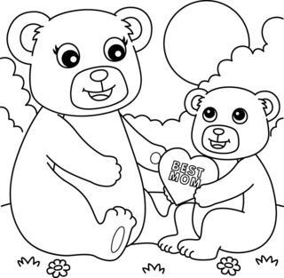 Fête des mères 20 - Coloriages fêtes - Coloriages - 10doigts.fr