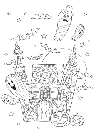 Halloween 72 - Coloriages fêtes - Coloriages - 10doigts.fr