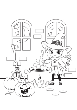 Halloween 79 - Coloriages fêtes - Coloriages - 10doigts.fr