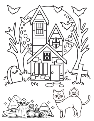Halloween 83 - Coloriages fêtes - Coloriages - 10doigts.fr