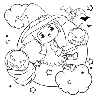 Halloween13 - Coloriages fêtes - Coloriages - 10doigts.fr