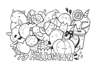Halloween17 - Coloriages fêtes - Coloriages - 10doigts.fr