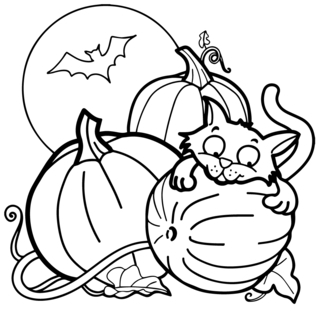 Halloween21 - Coloriages fêtes - Coloriages - 10doigts.fr