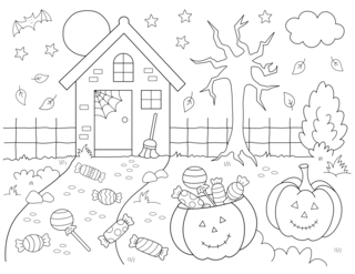 Halloween27 - Coloriages fêtes - Coloriages - 10doigts.fr