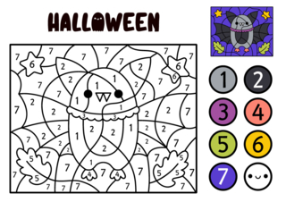 Halloween55 - Coloriages fêtes - Coloriages - 10doigts.fr