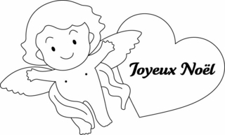 Angelot 03 - Coloriages fêtes - Coloriages - 10doigts.fr