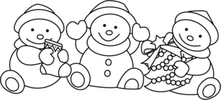 Bonhomme de neige 01 - Coloriages fêtes - Coloriages - 10doigts.fr
