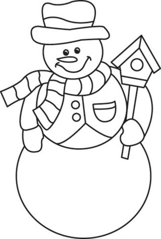 Bonhomme de neige 02 - Coloriages fêtes - Coloriages - 10doigts.fr