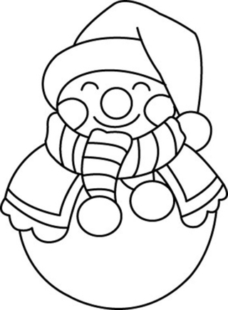 Bonhomme de neige 04 - Coloriages fêtes - Coloriages - 10doigts.fr