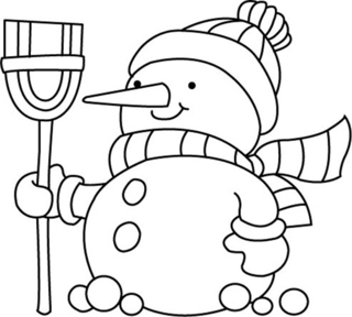 Bonhomme de neige 05 - Coloriages fêtes - Coloriages - 10doigts.fr