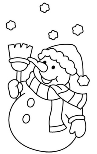Bonhomme de neige 06 - Coloriages fêtes - Coloriages - 10doigts.fr