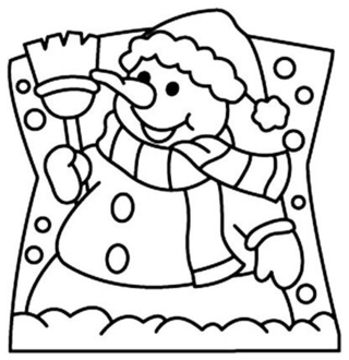 Bonhomme de neige 07 - Coloriages fêtes - Coloriages - 10doigts.fr
