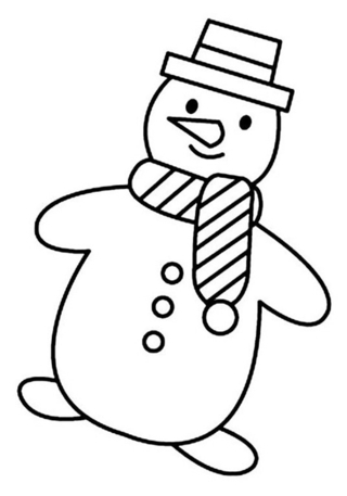 Bonhomme de neige 08 - Coloriages fêtes - Coloriages - 10doigts.fr