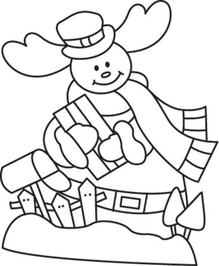Bonhomme de neige 15 - Coloriages fêtes - Coloriages - 10doigts.fr