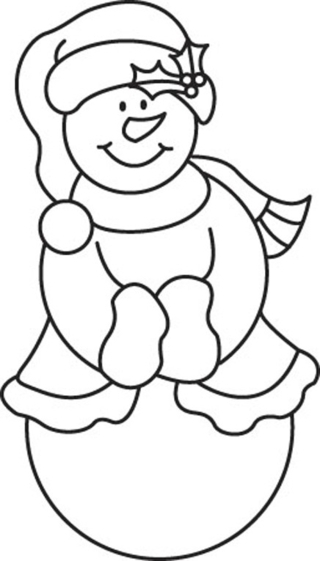 Bonhomme de neige 16 - Coloriages fêtes - Coloriages - 10doigts.fr