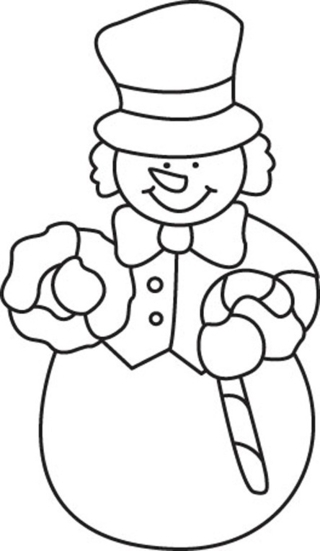 Bonhomme de neige 17 - Coloriages fêtes - Coloriages - 10doigts.fr