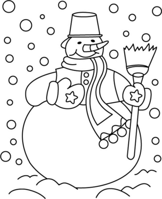 Bonhomme de neige 20 - Coloriages fêtes - Coloriages - 10doigts.fr