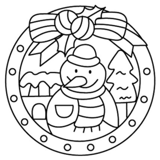 Bonhomme de neige 21 - Coloriages fêtes - Coloriages - 10doigts.fr