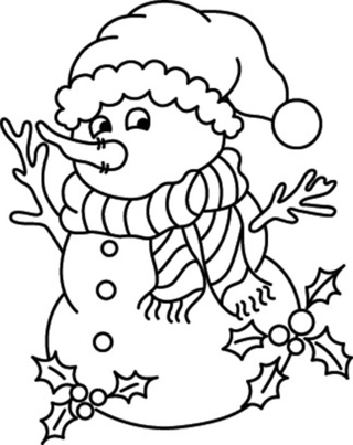 Bonhomme de neige 23 - Coloriages fêtes - Coloriages - 10doigts.fr