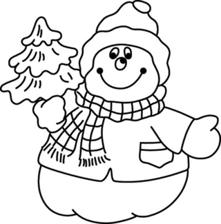 Bonhomme de neige 24 - Coloriages fêtes - Coloriages - 10doigts.fr