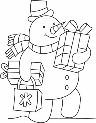 Bonhomme de neige 26 - Coloriages fêtes - Coloriages - 10doigts.fr