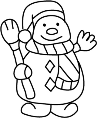 Bonhomme de neige 28 - Coloriages fêtes - Coloriages - 10doigts.fr