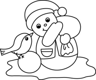 Bonhomme de neige 29 - Coloriages fêtes - Coloriages - 10doigts.fr