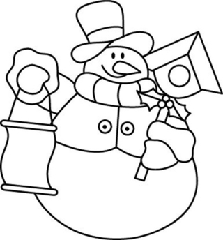 Bonhomme de neige 30 - Coloriages fêtes - Coloriages - 10doigts.fr