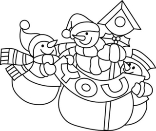 Bonhomme de neige 31 - Coloriages fêtes - Coloriages - 10doigts.fr