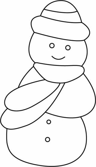 Bonhomme de neige 32 - Coloriages fêtes - Coloriages - 10doigts.fr