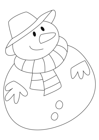 Bonhomme de neige 33 - Coloriages fêtes - Coloriages - 10doigts.fr