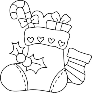 Bottes de Noël 01 - Coloriages fêtes - Coloriages - 10doigts.fr