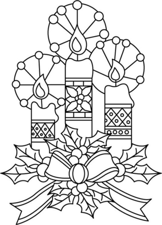 Bougies 04 - Coloriages fêtes - Coloriages - 10doigts.fr