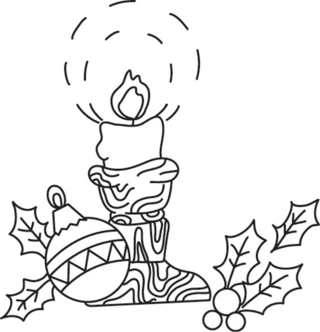 Bougies 05 - Coloriages fêtes - Coloriages - 10doigts.fr